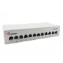 Equip 12 prievadų Cat.6 stalinis pataisos skydas, šviesiai pilkas, 10/100/1000Base-T(X), Gigabit Ethernet, 1000 Mbit/s, RJ-45, Cat6, 1U