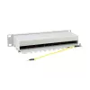 Equip 12 prievadų Cat.6 ekranuotas skirstomasis skydelis, šviesiai pilkas, Gigabit Ethernet, 1000 Mbit/s, RJ-45, Cat6, Cat6e, 1U, pilkas