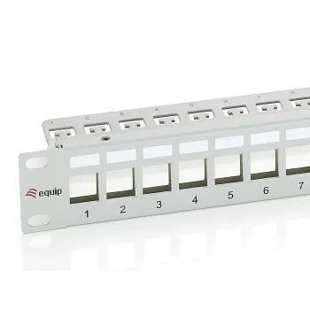 Equip 24 prievadų Keystone Cat.6 ekranuotas pataisos skydelis, šviesiai pilkas