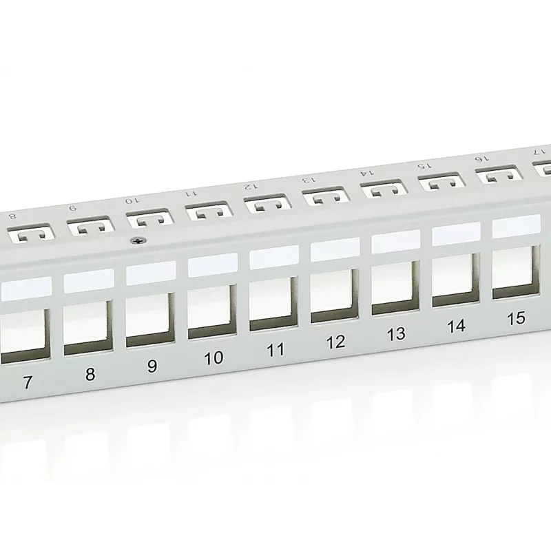 Equip 24 prievadų Keystone Cat.6 ekranuotas pataisos skydelis, šviesiai pilkas