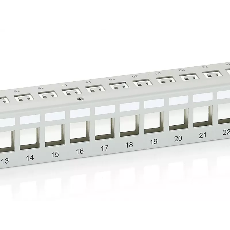 Equip 24 prievadų Keystone Cat.6 ekranuotas pataisos skydelis, šviesiai pilkas