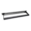 Equip 48 prievadų Keystone Cat.6 neekranuotas pataisų skydelis, juodas, RJ-45, Cat6, 1U, plienas, REACH, RoHS