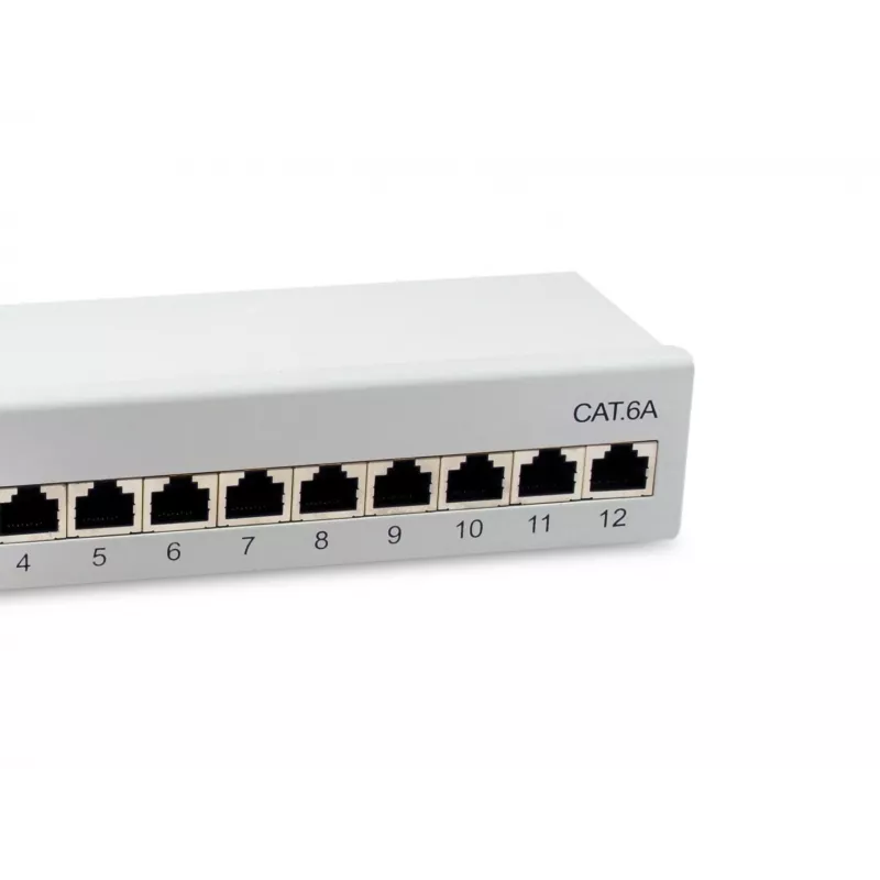Equip 326522 12 prievadų metalinis 10GBase-T pataisų skydelis