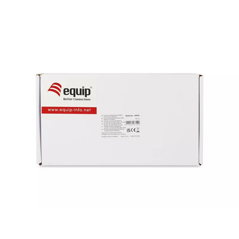 Equip 326522 12 prievadų metalinis 10GBase-T pataisų skydelis