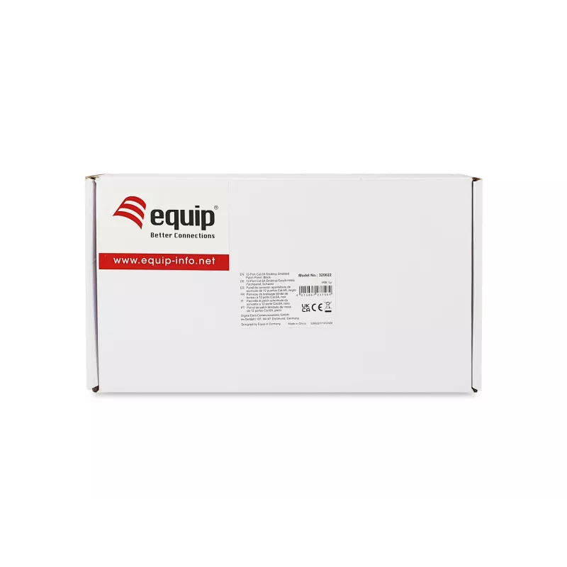 Equip 326622 skydinė panelė 12 prievadų 10GBase-T metalinė