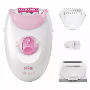 Epiliatorius Braun Silk-épil 3 3-031 20 pincetų rožinė balta