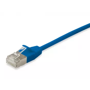 Tinklo kabelis Equip Cat.6A F/FTP Slim Patch Cable RJ-45 0,25 m mėlynas