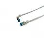 Equip Cat.6A S/FTP jungiamasis kabelis, Kampinis į Tiesų kištuką, 5,0 m, Baltas