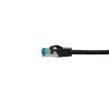 Equip Cat.6A S/FTP Patch kabelis, kampinis į tiesų kištuką, 3,0 m, juodas