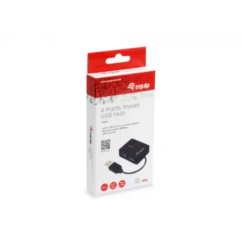 Equip 128952 USB 2.0 sąsajos stotelė 4 prievadai juoda