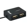 Equip 128952 USB 2.0 sąsajos stotelė 4 prievadai juoda