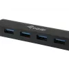 Equip 128953 USB 3.2 Gen 1 sąsajų šakotuvas 4× Type-A 5 Gbit/s juodas