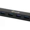 Equip 128954 USB 3.2 Gen 1 (3.1 Gen 1) Type-C sąsajų šakotuvas, 4×USB-A, 5000 Mbit/s, juodas