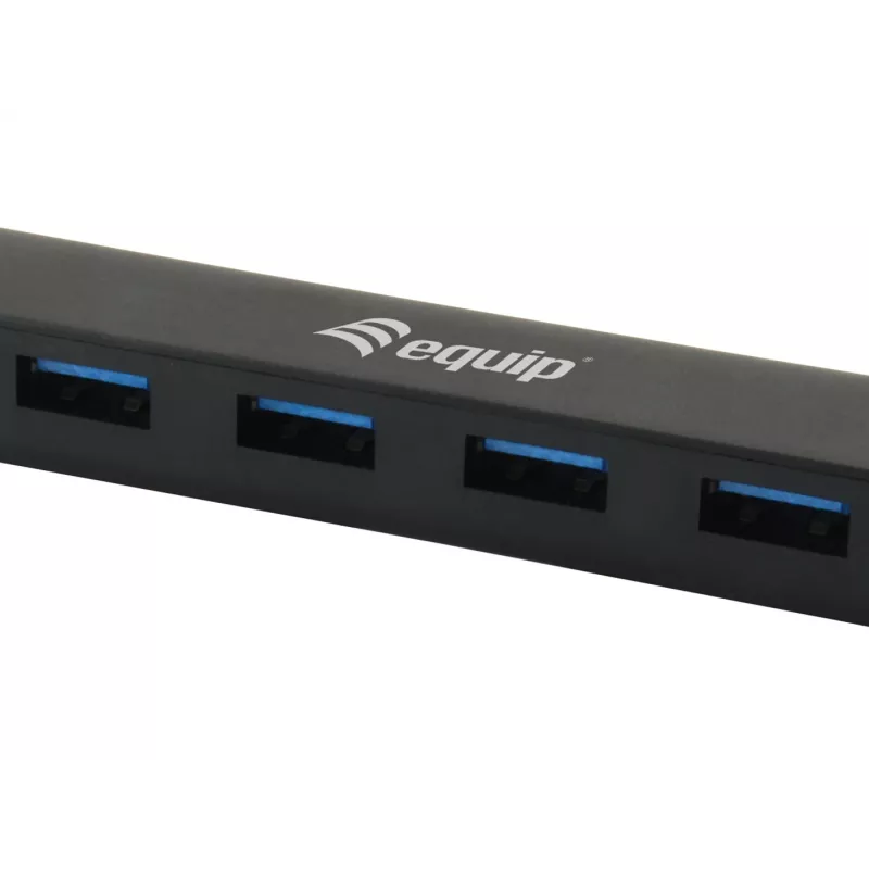 Equip 128954 USB 3.2 Gen 1 (3.1 Gen 1) Type-C sąsajų šakotuvas, 4×USB-A, 5000 Mbit/s, juodas