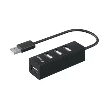 Equip 4 prievadų USB 2.0 šakotuvas, juodas