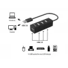 Equip 4 prievadų USB 2.0 šakotuvas, juodas