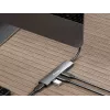 Equip USB-C 4 prievadų USB 3.2 Gen 1 šakotuvas, USB 3.2 Gen 1 (3.1 Gen 1) Type-C, 5000 Mbit/s, juodas, sidabrinis, aliuminis, 0,15 m