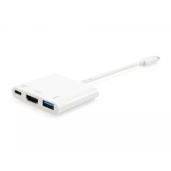 USB Type C į HDMI Moterišką / USB A Moterišką / PD adapteris Equip 133461