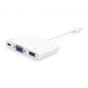USB Type-C į VGA / USB-A / PD adapteris Equip 133462