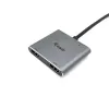 Equip USB-C 4 in 1 Dual HDMI adapteris, USB 3.2 Gen 1 (3.1 Gen 1) Type-C, sidabrinis, 4K Ultra HD, 30 Hz, HDMI, aliuminis