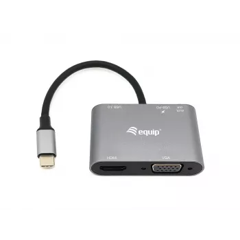 Adapteris Equip USB-C 5 in 1 Multifunkcinis
