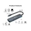 Equip USB-C 5 viename daugiafunkcis adapteris, HDMI, USB 3.2 GEN1, 100W USB PD