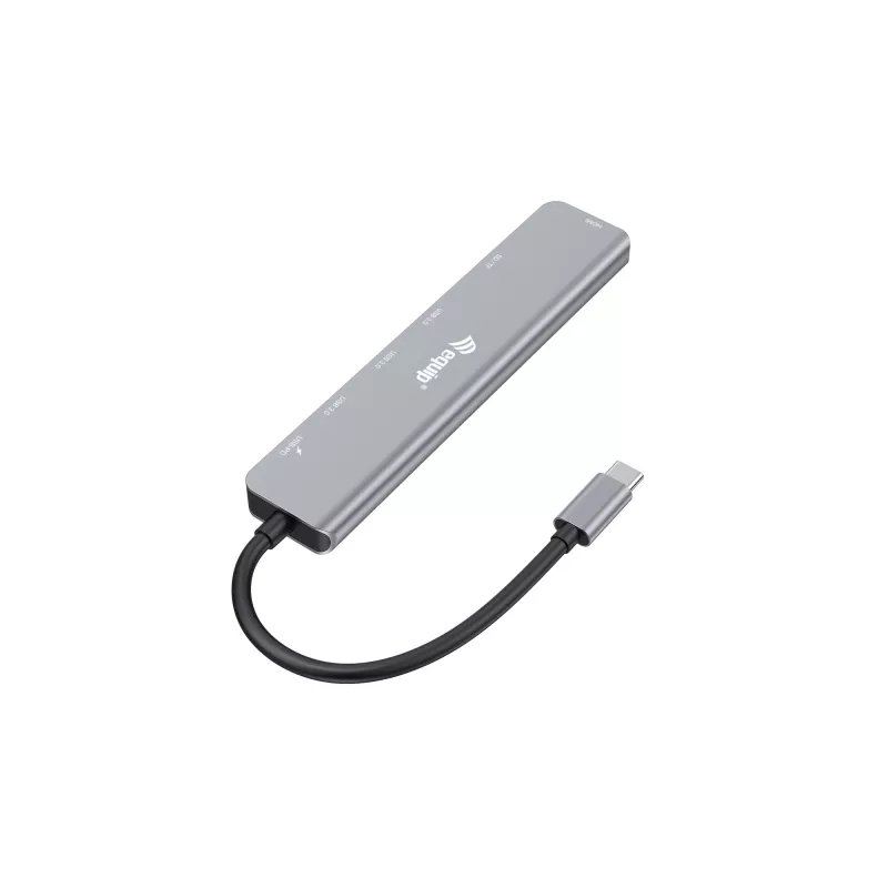 Equip USB-C 7-in-1 Multifunkcinis adapteris, HDMI 4K/60Hz, USB 3.2 Gen1 x 3, TF/MICRO SD, 100W USB PD
