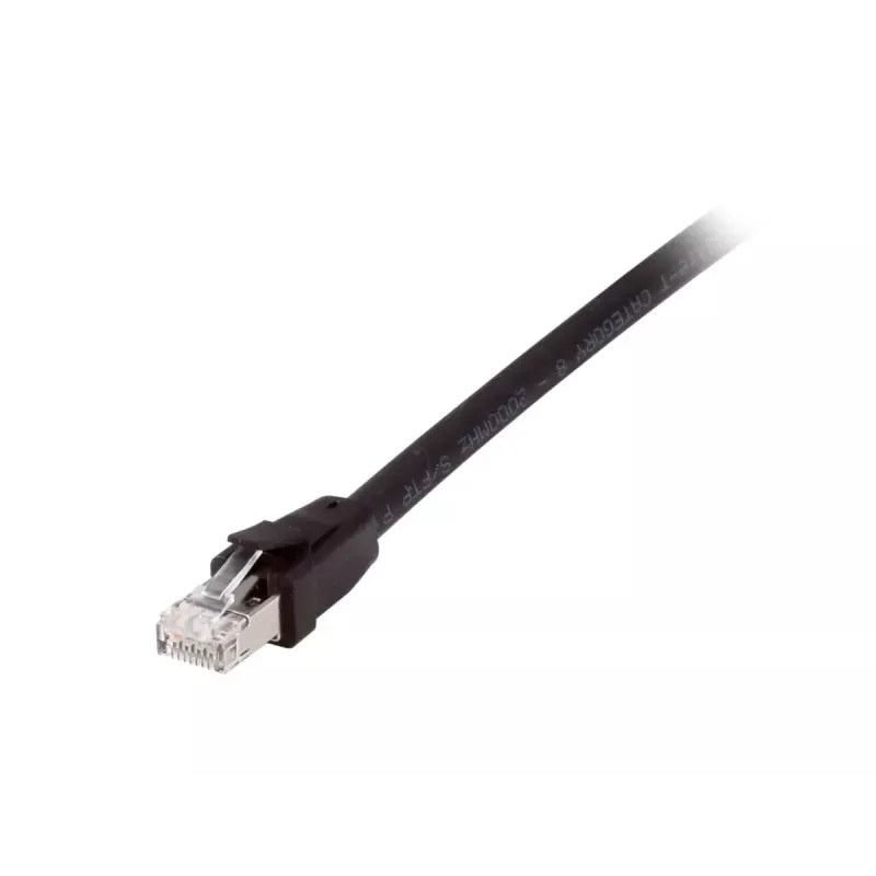 Equip Cat 8.1 S/FTP (PIMF) jungiamasis kabelis, LSOH, 0,5 m, juodas
