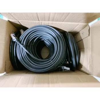 Equip Cat.6 S/FTP jungiamasis laidas, 3,0 m, juodas, 50 vnt./rinkinyje