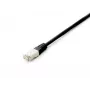 Equip Cat.6A Platinum S/FTP jungiamasis kabelis, juodas, 0,25 m, 10 vnt. rinkinyje