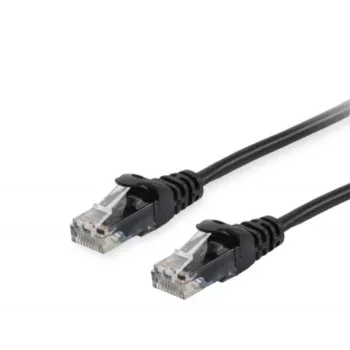 Patch kabelis Equip Cat.6 RJ-45 U/UTP 0,15 m Juodas