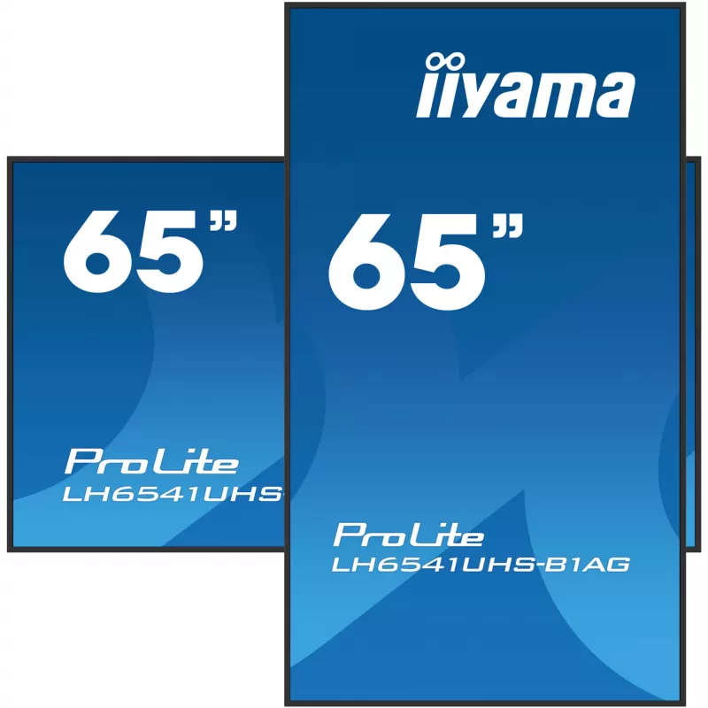 iiyama LH6541UHS-B1AG Profesionalus reklaminis ekranas 163,8 cm (64,5 col.) LCD 500 cd/m² 4K Ultra HD juodas 24/7