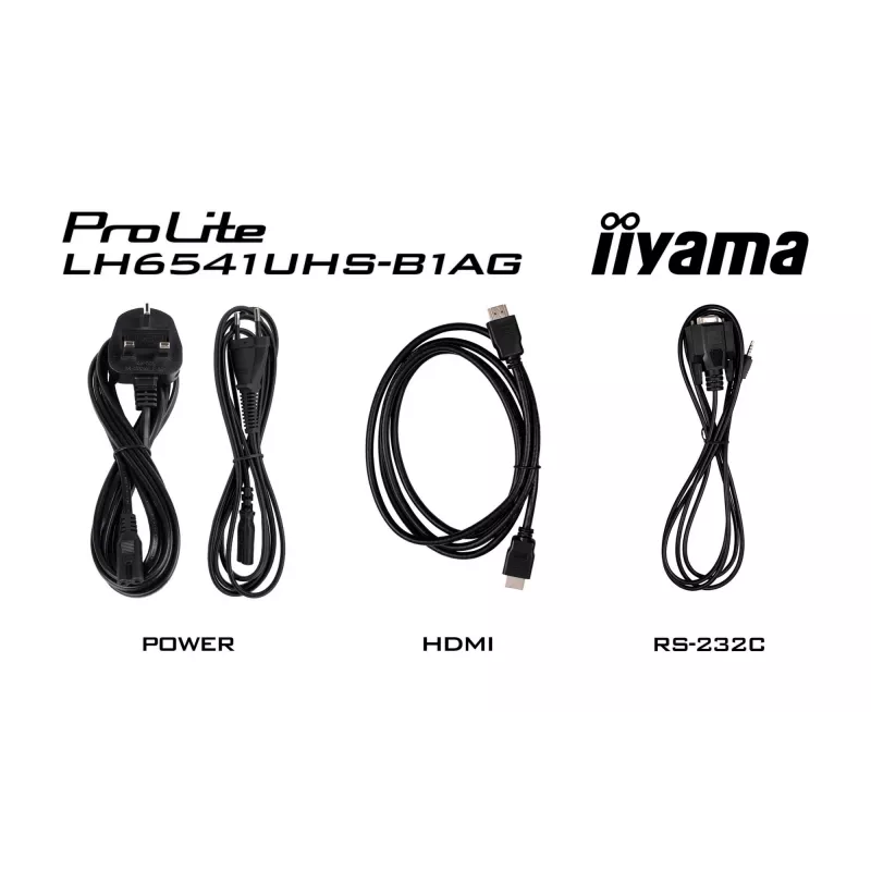 iiyama LH6541UHS-B1AG Profesionalus reklaminis ekranas 163,8 cm (64,5 col.) LCD 500 cd/m² 4K Ultra HD juodas 24/7