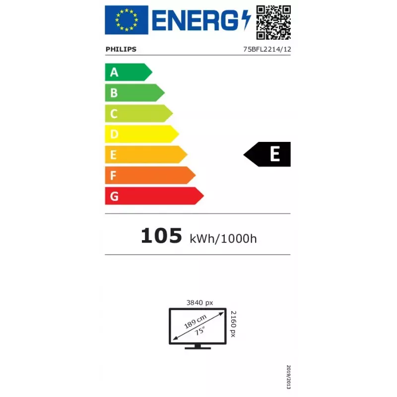 Philips 75BFL2214/12 televizorius 190,5 cm (75 col.) 4K Ultra HD Smart TV Wi-Fi antracitinis, pilkas 350 cd/m²