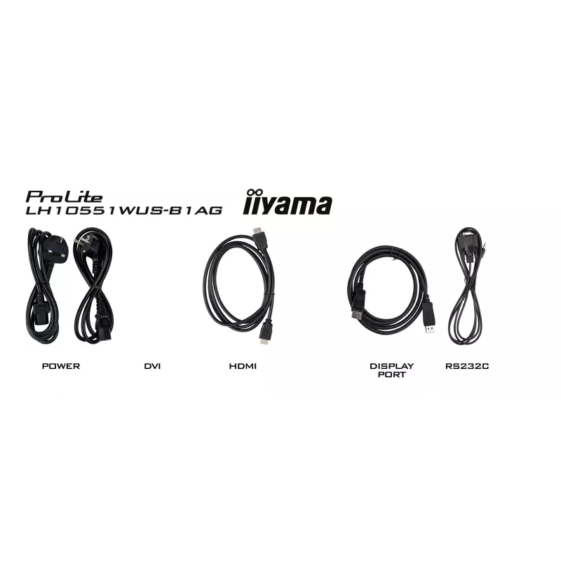 IIYAMA LH10551UWS-B1AG Skaitmeninės reklamos ekranas 105 colių (2,67 m) LED 500 cd/m² UltraWide 5K HD juodas 24/7