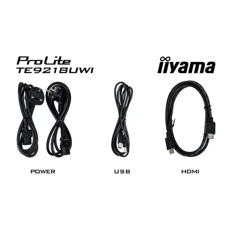 iiyama TE9218UWI-B1AG Signage Ekranas Kiosko Dizainas 2,32 m (91,5 col.) LED Wi-Fi 500 cd/m² 5K Ultra HD Juodas Liečiamas Ekranas Įmontuotas Procesorius Android 16/7