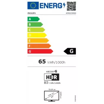 Philips Evnia 8000 49M2C8900/00 kompiuterio monitorius 124,2 cm (48,9 col.) 5120 x 1440 pikselių Dual QHD QD-OLED Baltas