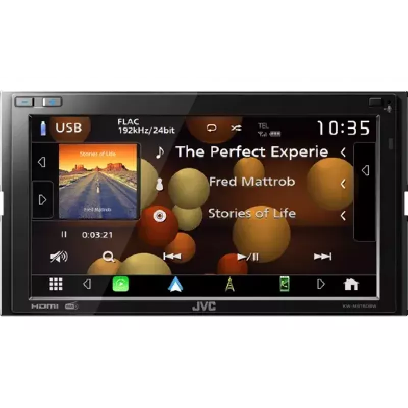 JVC KW-M875DBW automobilinis medijos imtuvas juodas Wi-Fi 180 W Bluetooth