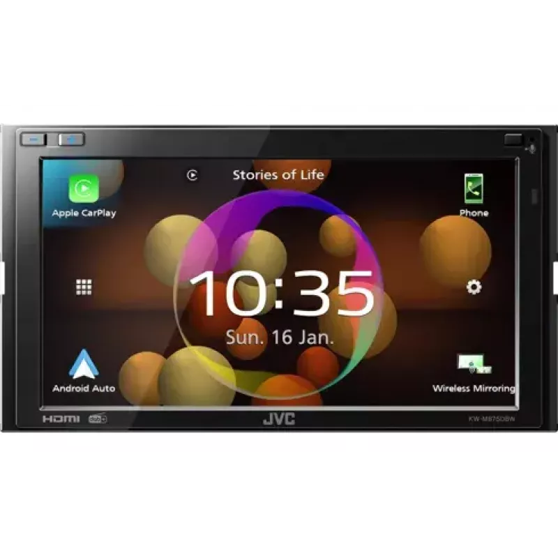 JVC KW-M875DBW automobilinis medijos imtuvas juodas Wi-Fi 180 W Bluetooth