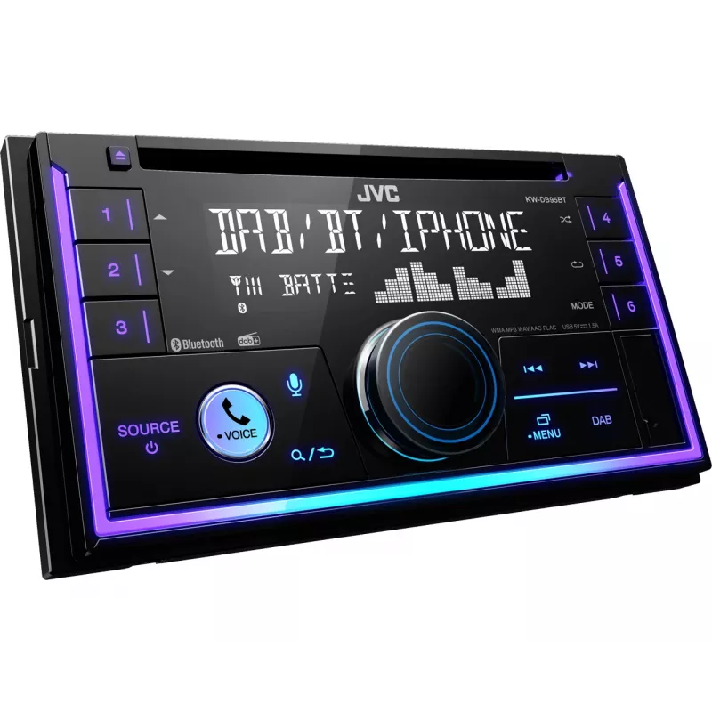 JVC KW-DB95BT Juodas 200 W Bluetooth automagnetola