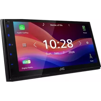 JVC KW-M595DBT automobilinis medijos imtuvas juodas Wi-Fi 22 W Bluetooth