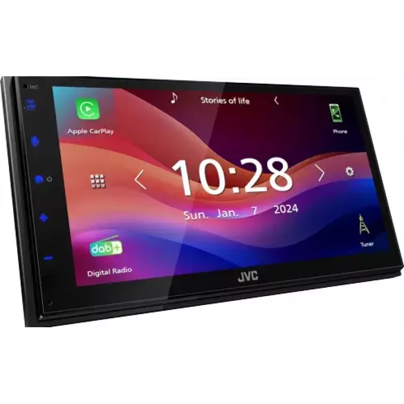 JVC KW-M595DBT automobilinis medijos imtuvas juodas Wi-Fi 22 W Bluetooth