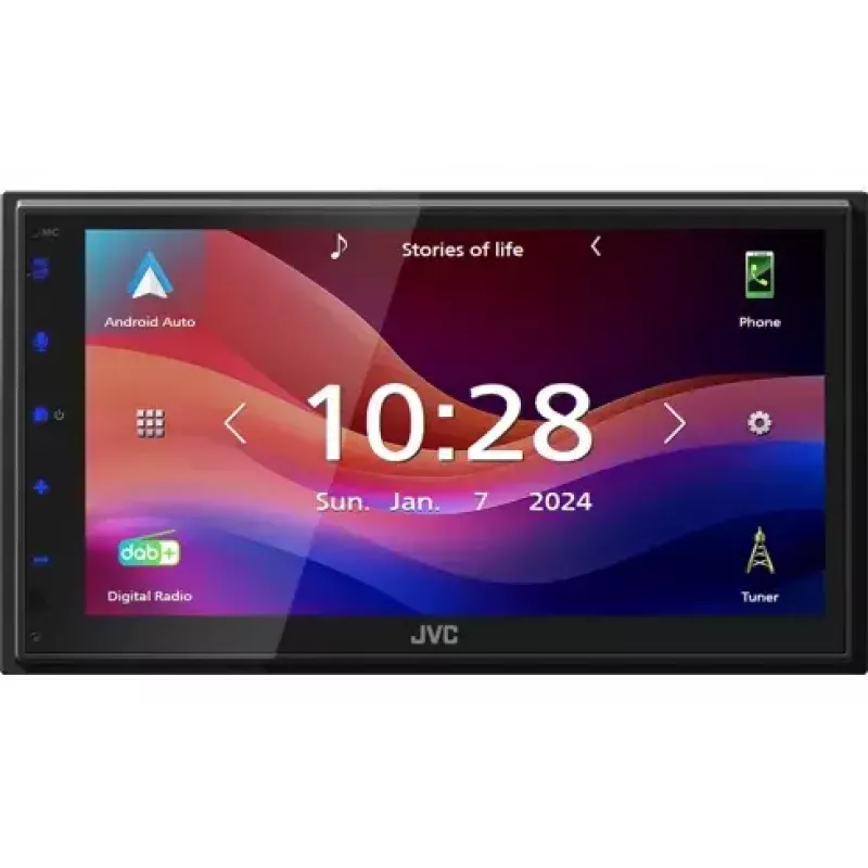 JVC KW-M595DBT automobilinis medijos imtuvas juodas Wi-Fi 22 W Bluetooth