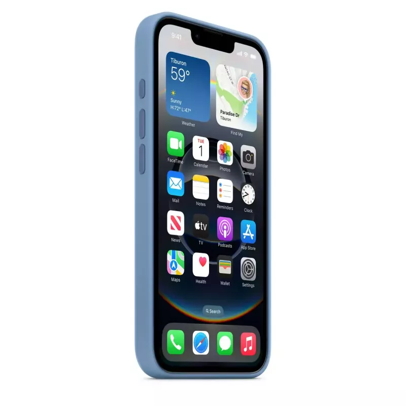 APPLE iPhone 16E – Silikoninis dėklas – Winter Blue (MD3Q4ZM/A)