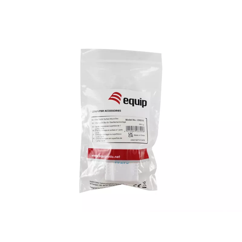 Tinklo jungčių dėžutė Equip 235215 Cat6a balta 54mm x 39mm x 29.5mm