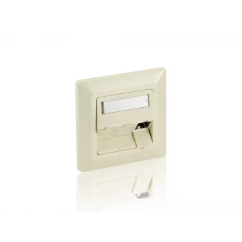 Equip 3 prievadų vokiško tipo rozetė, gryna balta, ABS sintetika, aliuminis, 80 mm