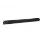 Equip Brush Panel, juodas (RAL 9005) – 1U šepečių skydas kabelių vedimui 19 inch stovuose