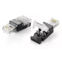 Equip Tool-free RJ45 kištukas, Cat.6, RJ-45, juodas, permatomas, polikarbonatas, Cat6, -10 - 60 °C, 12 g