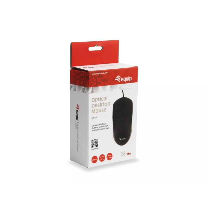 Equip 245102 pelė Office Ambidextrous USB Type-A Optinė 1000 DPI