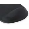 Equip gelinis pelės kilimėlis su riešo atrama, juodas, monochromatinis, audinys, gelis, poliuretanas, neslystantis pagrindas